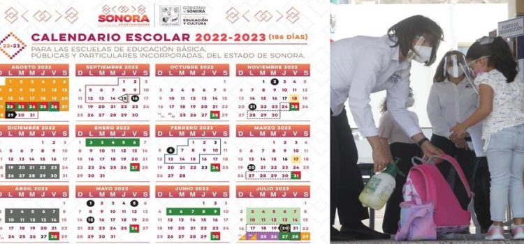 Conoce el calendario escolar SEC 2022-2023 de 186 días para Sonora