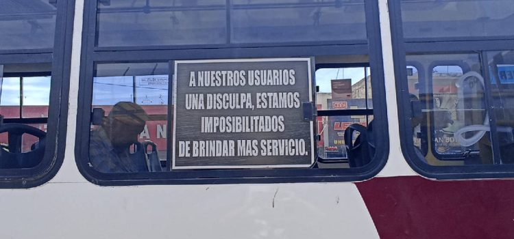 Concesionarios piden tregua a usuarios del transporte por falta de aires