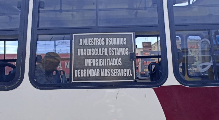 Concesionarios piden tregua a usuarios del transporte por falta de aires